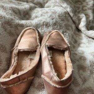 UGG Women's Metallic Rose Slip-On Moccasins